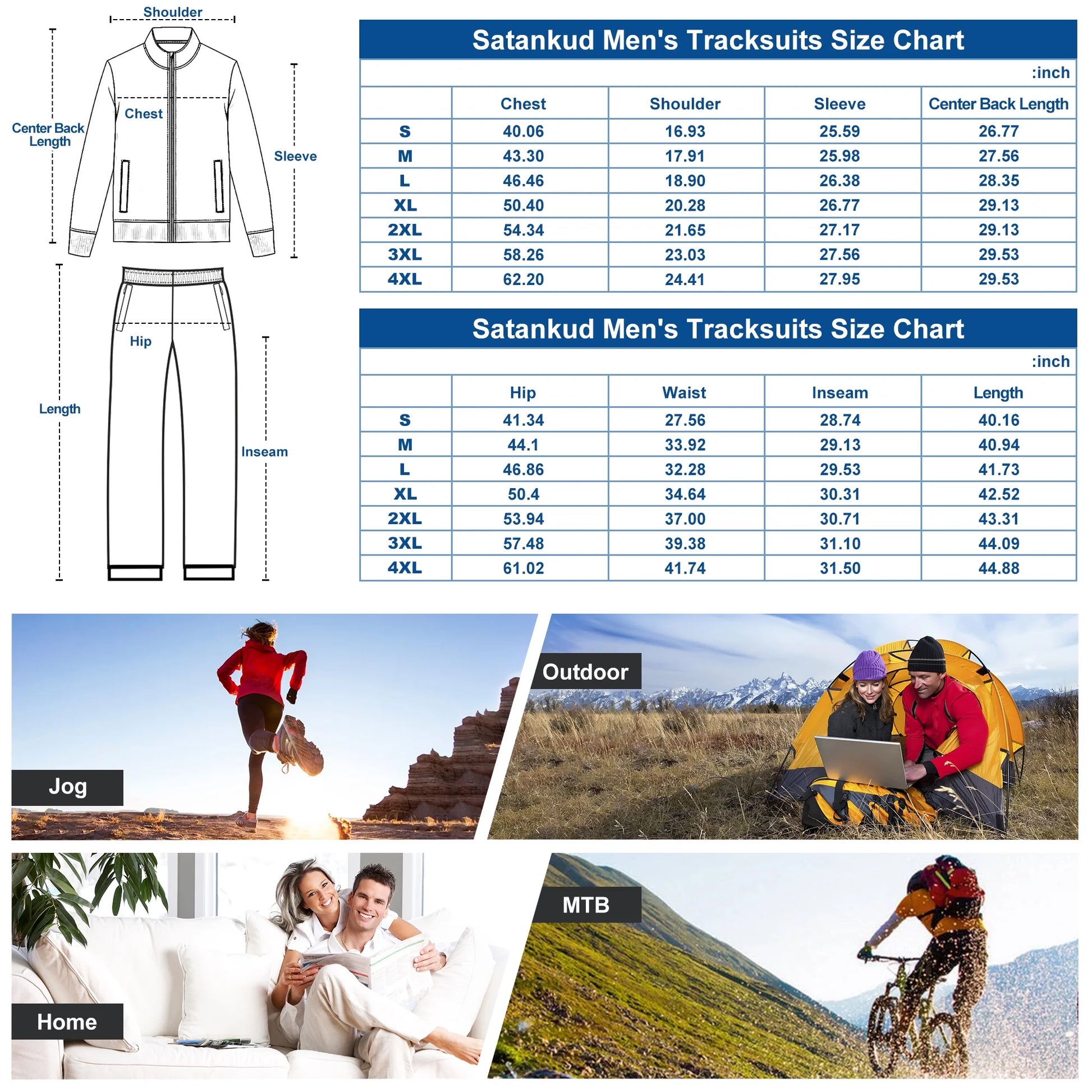 Men'S Tracksuits 2 Pieces Set Long Sleeve Causal Full Zip Hiking Jogging Gym Sports Sweatsuit for Men 2 Piece Outfits Khaki M