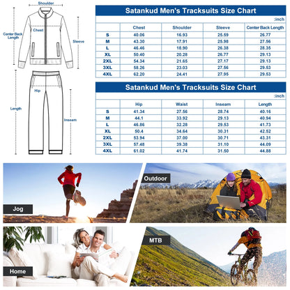 Men'S Tracksuits 2 Pieces Set Long Sleeve Causal Full Zip Hiking Jogging Gym Sports Sweatsuit for Men 2 Piece Outfits Khaki M